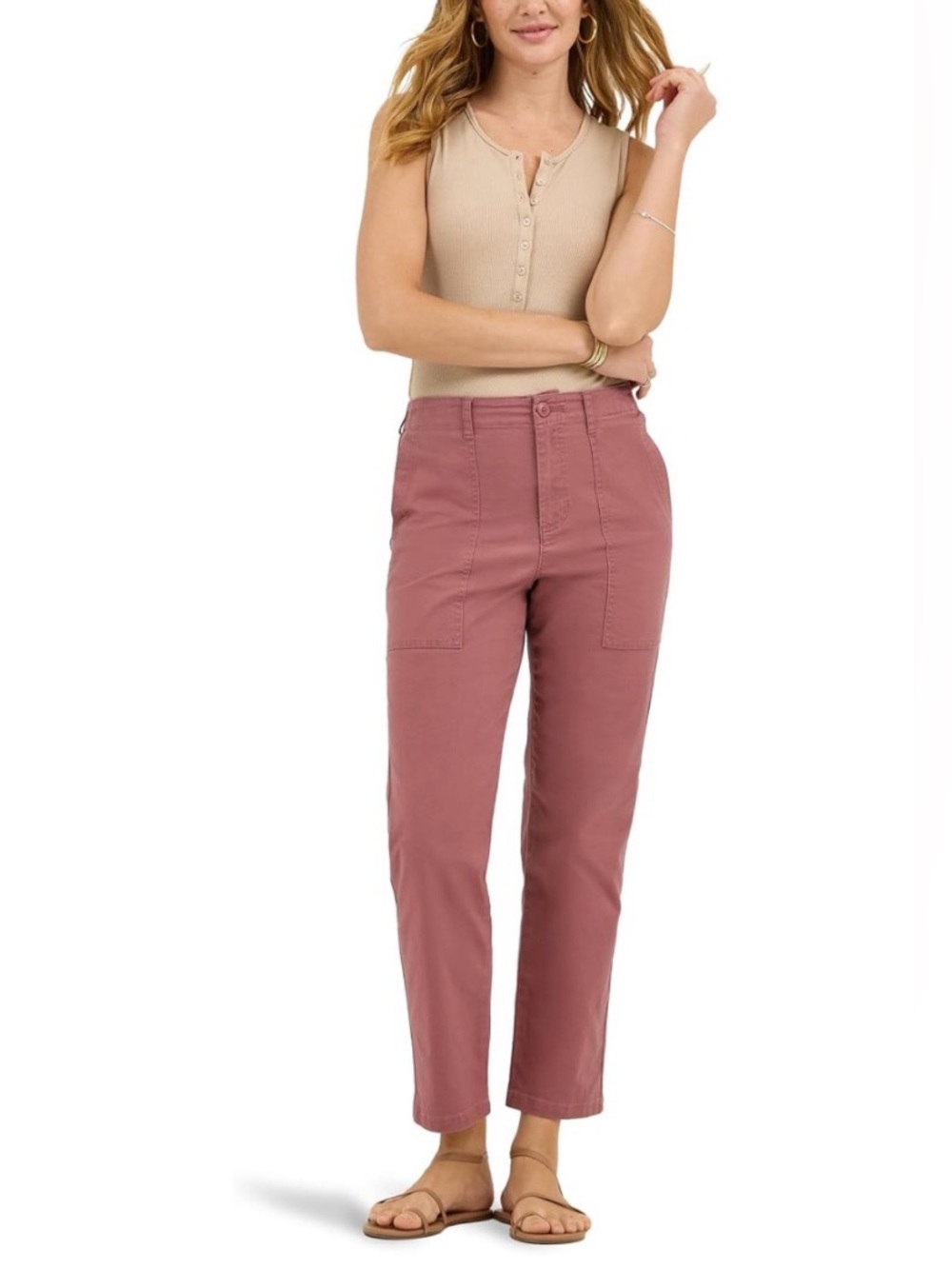 Lee Women's Legendary 26" Utility Crop Pant (Henna)-Size 12